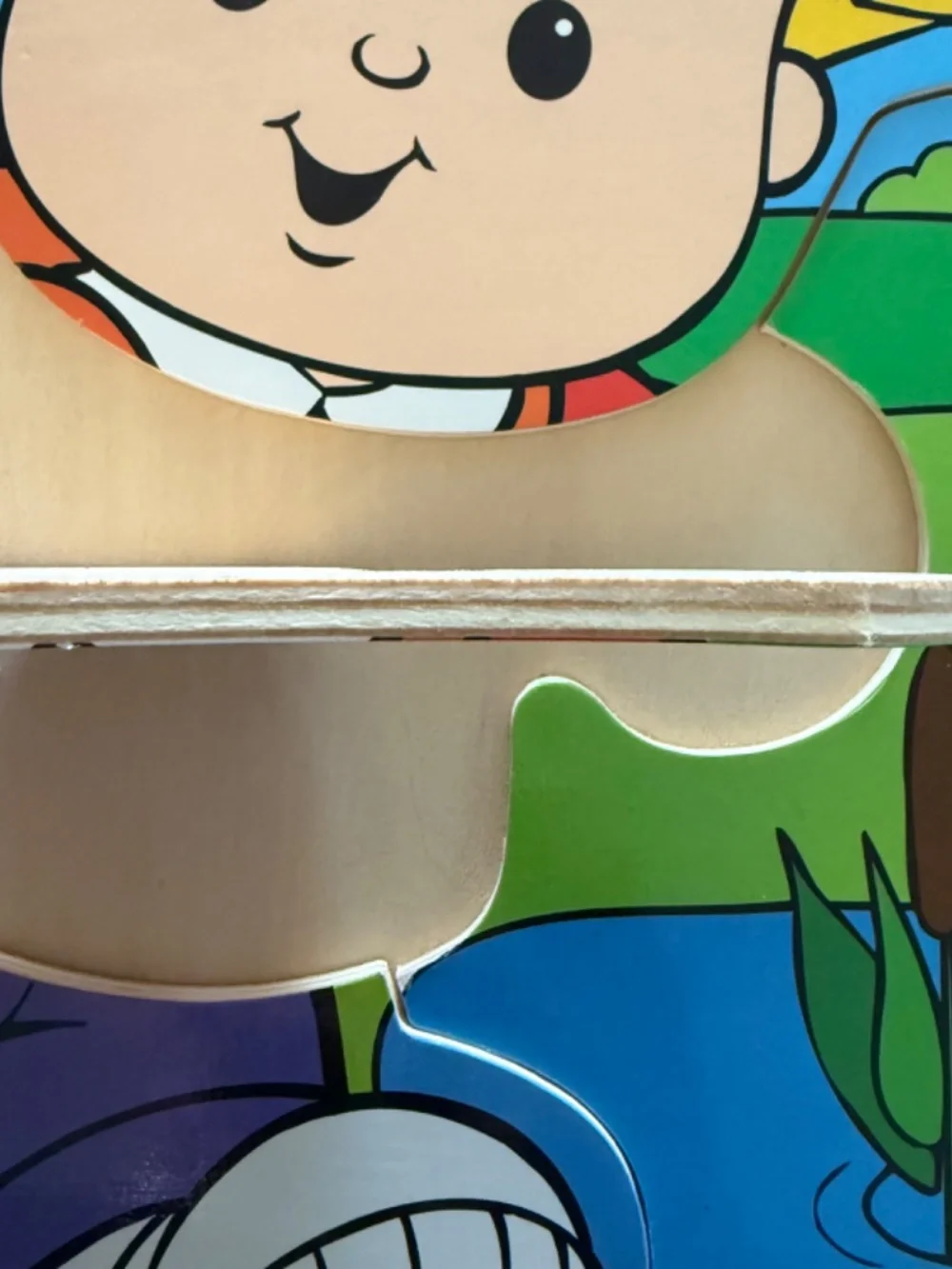 Vintage Fisher-Price Little People Eddie Wooden Puzzle